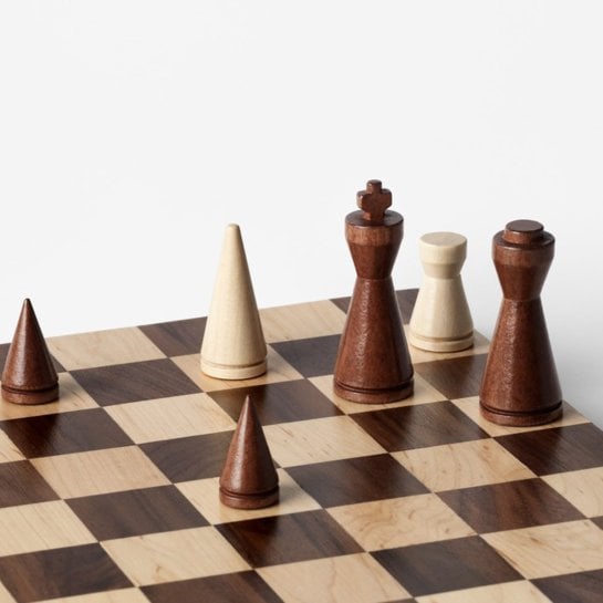 Jeu d’échecs Printworks The Minimalist - Échiquier haut de gamme en bois - Objet déco design