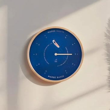 Horloge murale des marées 31 cm au cadran bleu inspiré de l’océan