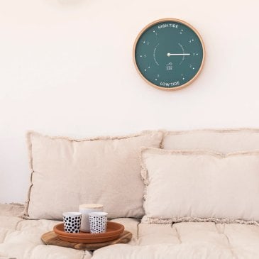 Horloge murale des marées 31 cm au cadran bleu inspiré de l’océan (image 2)