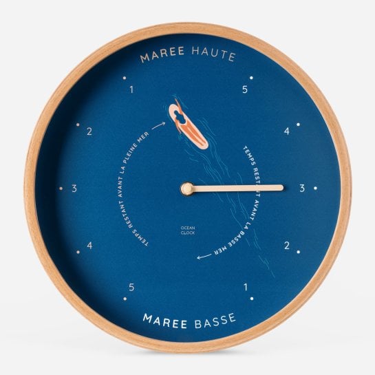 Horloge des marées Ocean Clock, idée cadeau de Noël pour amateur de voile