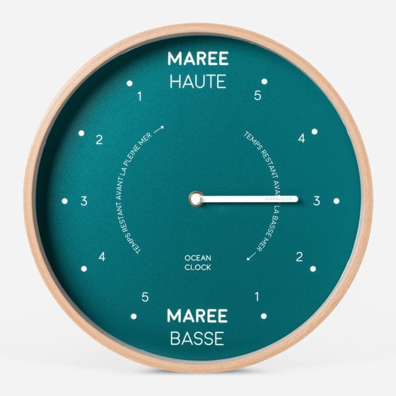 Horloge des marées Ocean Clock - Déco originale maison de vacances - Fabrication artisanale française