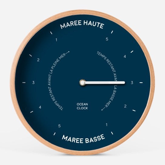 Horloge des marées Ocean Clock - Déco originale maison de vacances - Fabrication artisanale française