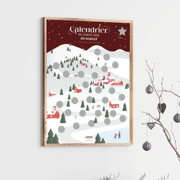 Calendrier de l’Avent à gratter famille - 24 défis surprises - Idée cadeau Noël original et activité enfants parents