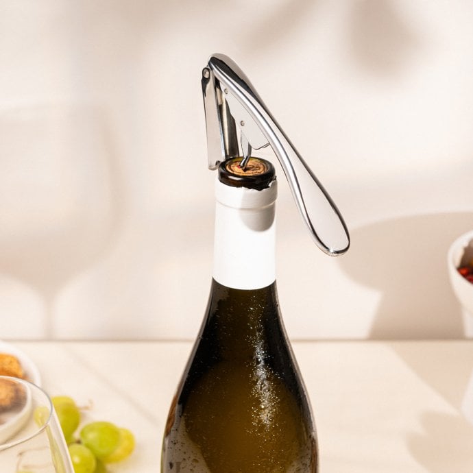 Tire-bouchon sommelier Garçon L’Atelier du Vin en métal chromé