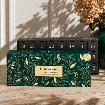 Coffret de l’Avent de thés et tisanes avec matcha, bouillons et gourmandises