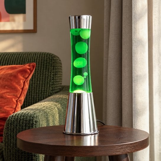 Lampe d’ambiance rétro inspirée des années 70, en métal et en verre