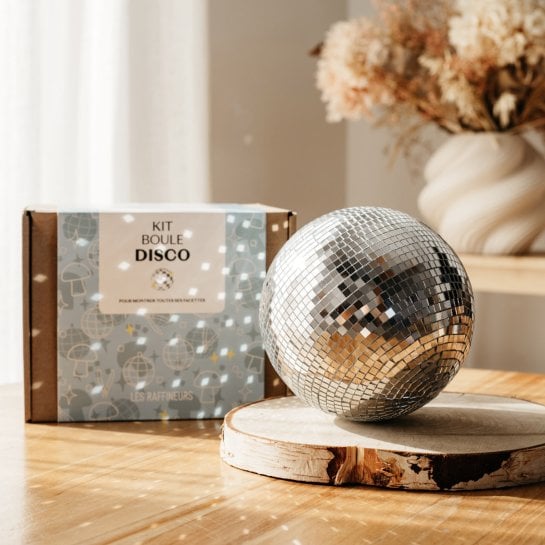 Kit DIY boule disco Brique avec facettes miroir à coller