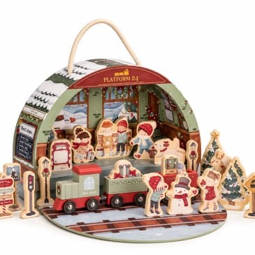 Calendrier de l’Avent circuit de train Little Dutch avec 24 surprises en bois Image 46056