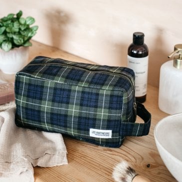 Trousse de toilette tartan Épilogue en coton
