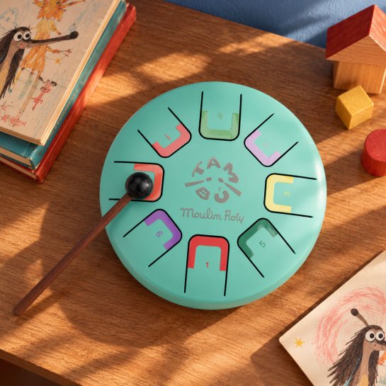 Instrument de percussion pour enfant à jouer avec les mains ou les baguettes