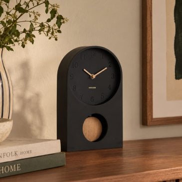 Horloge de table Karlsson Paris Arch en forme d’arche, avec cadran noir mat (image 2)