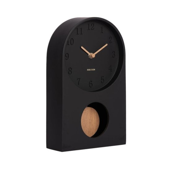 Horloge compacte de 24,1 cm de haut pour un buffet, un bureau ou une étagère