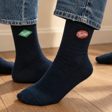 Chaussettes écussons Le Padre bleu marine Image 46154