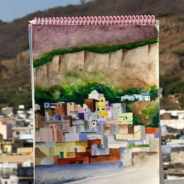Kit d’aquarelle de voyage Papier Tigre avec 24 couleurs vives et lumineuses Image 46193