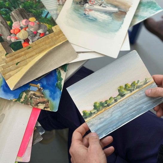 Coffret aquarelle Papier Tigre, cadeau pour voyageur créatif et amateur de peinture