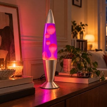 Lampe à lave vintage de 40 cm avec cire colorée en mouvement (image 2)