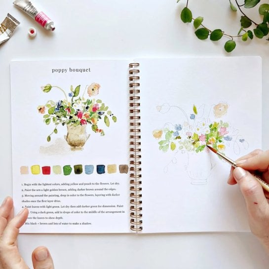 Cahier d’aquarelle à offrir pour un anniversaire