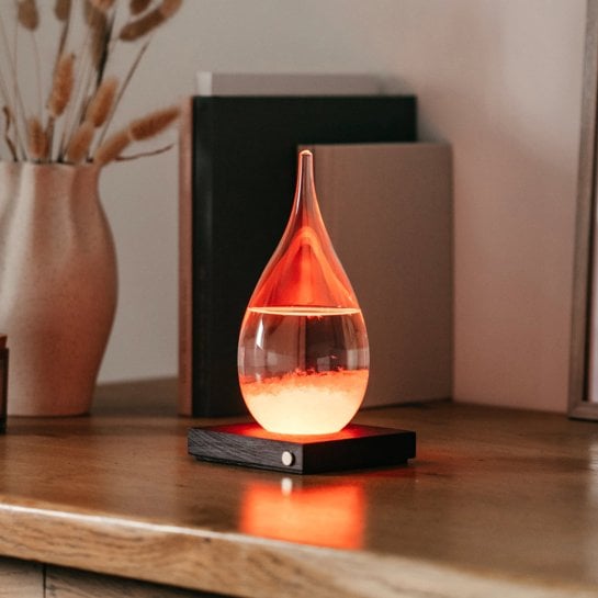 Baromètre à cristaux lumineux - Objet décoratif original - 8 couleurs LED - Station météo - Okuri