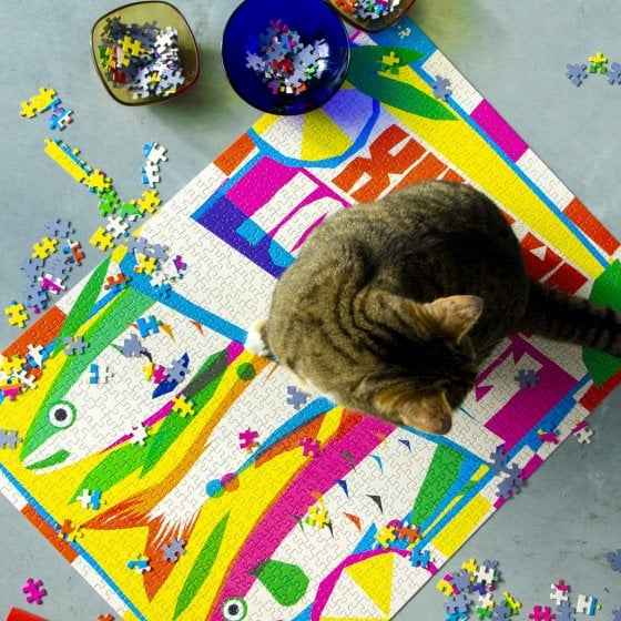 Puzzle fabriqué en France en carton recyclé, sans emballage plastique