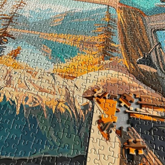 Puzzle illustré à offrir à un amateur de casse-têtes et de décoration graphique