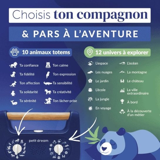 Lecteur audio Petit Dream à offrir à un enfant qui aime les histoires du soir
