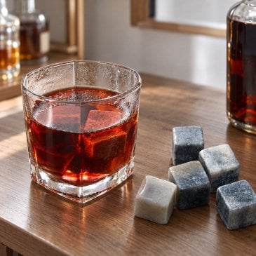 Coffret de neuf pierres à whisky en stéatite naturelle (image 2)