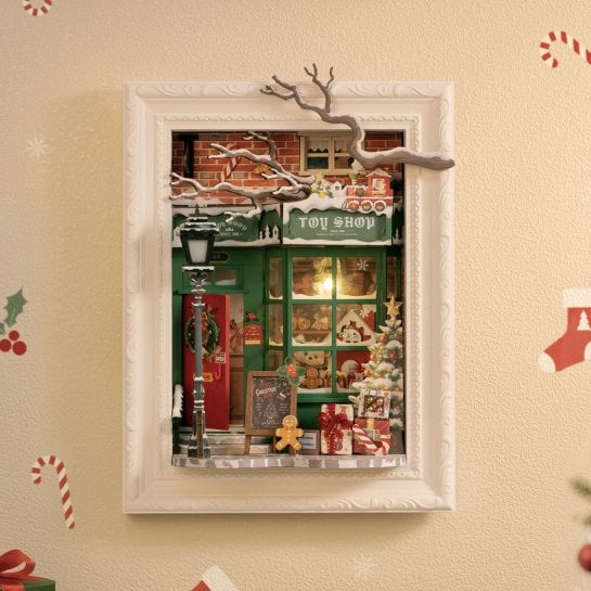 Book nook ou cadre décoratif miniature à assembler pièce après pièce