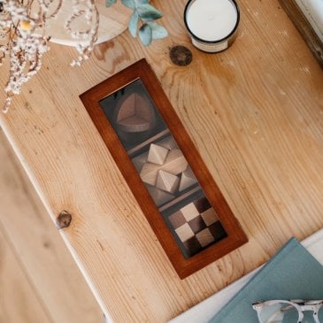 Coffret Okuri de trois casse-têtes en bois Sphère, Damier et Étoile Image 46464