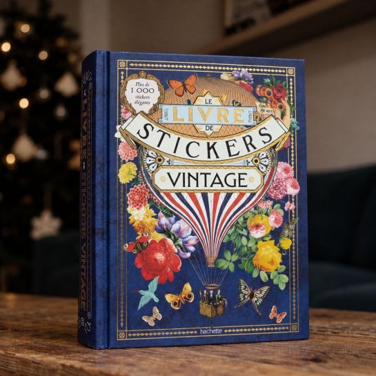 Livre de stickers vintage avec plus de 1 000 illustrations à détacher
