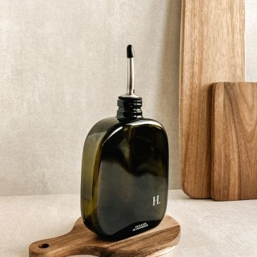 Bouteille pour huile ou vinaigre en verre vert antique de 250 ml Image 46546