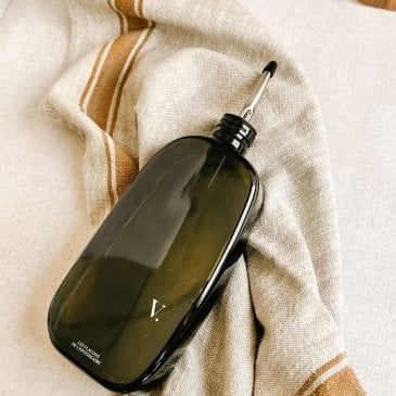 Bouteille pour huile ou vinaigre en verre vert antique de 250 ml Image 46547