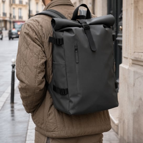 Sac à dos Rolltop Large Rains 28L - Sac imperméable homme et femme - Poche ordinateur 16"