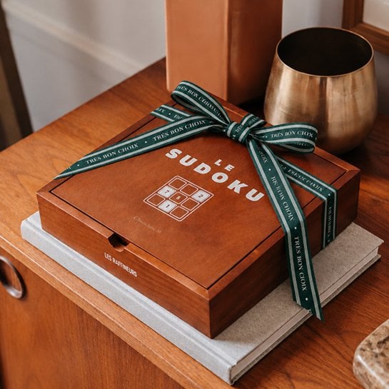 Jeu Sudoku en bois – 24 grilles incluses – Idée cadeau original amateur de jeux de société - Okuri Les Raffineurs