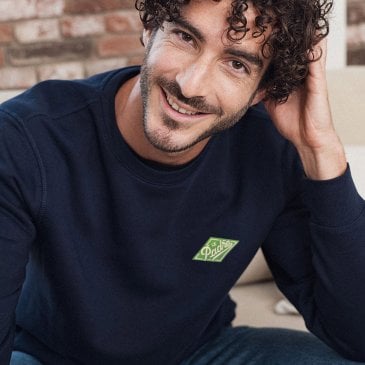 Idée cadeau pour un papa amateur de style rétro : sweat Le Padre bleu marine (image 2)