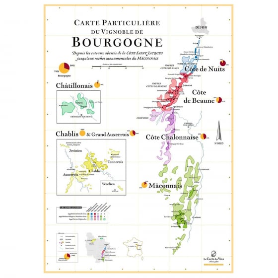 carte particulière du vignoble de bourgogne