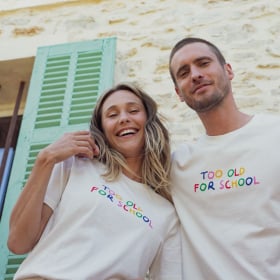 T-shirt Too Old For School - Blanc
