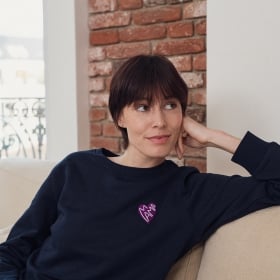 Sweat Mama cœur violet