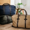Sac de voyage weekend toile & cuir