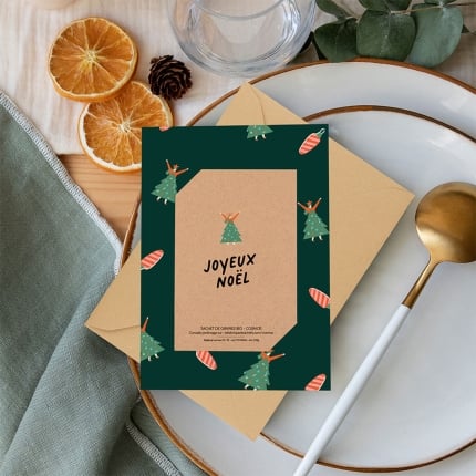 Carte de vœux à planter "Joyeux Noël"