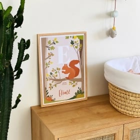 Affiche personnalisée initiale animaux