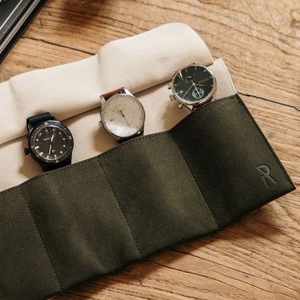 Marmotte à montres en velours suédé