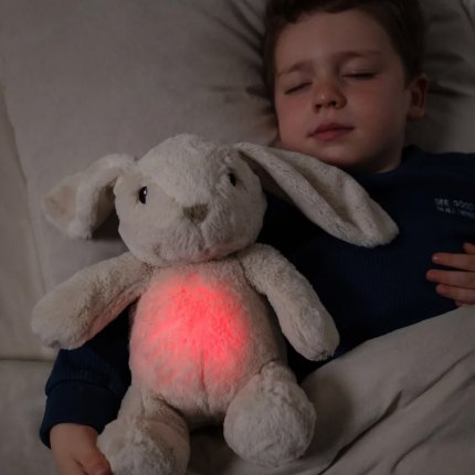 Peluche lumineuse bruit blanc - lapin