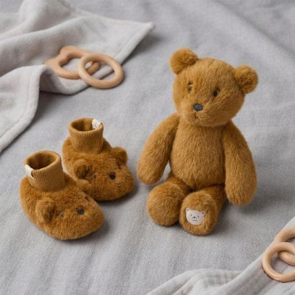 Coffret naissance peluche & chaussons ours