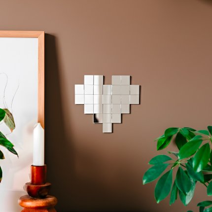 Kit DIY mosaïque - Cœur miroir