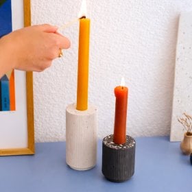 Bougeoir en coquillages