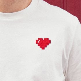 T-shirt cœur mosaïque - broderie
