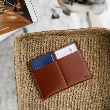 Porte-cartes ID en cuir