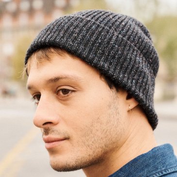 Bonnet moucheté en laine mérinos