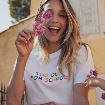 T-shirt Too Old For School - Blanc