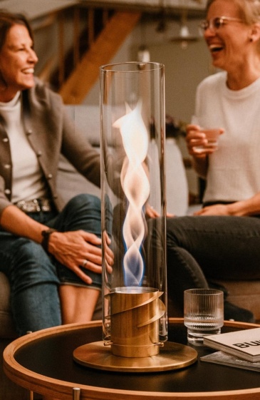 Cheminée d'ambiance au bioéthanol Höfats - Couleur laiton - Les Raffineurs